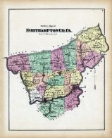 Northampton County - Outline Map, Northampton County 1874